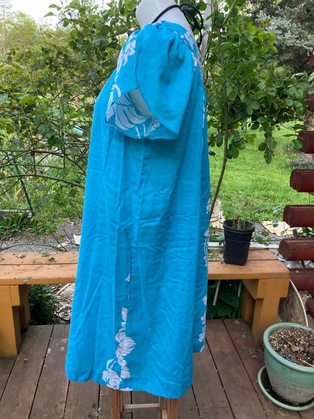 Vintage Hilo Hattie made in Hawaii Mumu luau dress Large - Picture 6 of 9